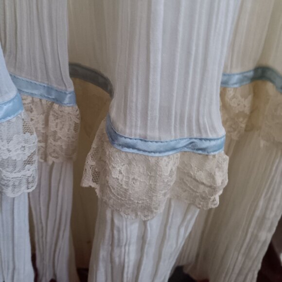 Vintage Dress 9 Gunne Sax Jessica San Francisco Boho Maxi Mexican Spanish Ren - Picture 7 of 11